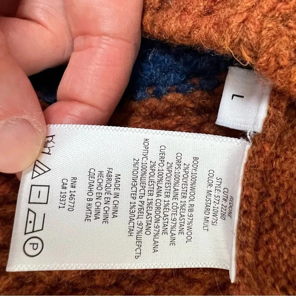 Re/Done 70s striped wool-blend cardigan Sweater Size L - Picture 12 of 12